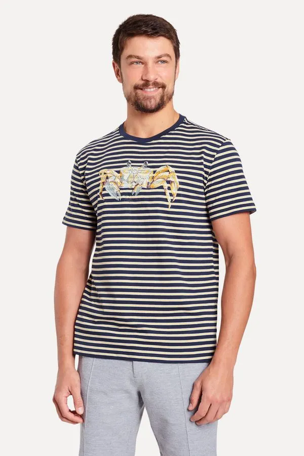 Camiseta Bordado Maria Farinha Marinho - G