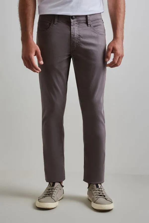 Calça Sarja 5 Pockets Elastano Color Fuligem - 40