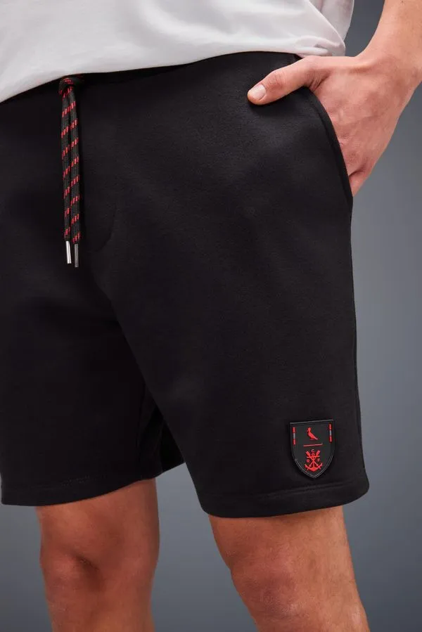 Bermuda Moletom Crf Flamengo Preto - Gg