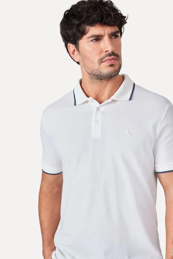 Polo Enxuto Novo Friso Off White - P