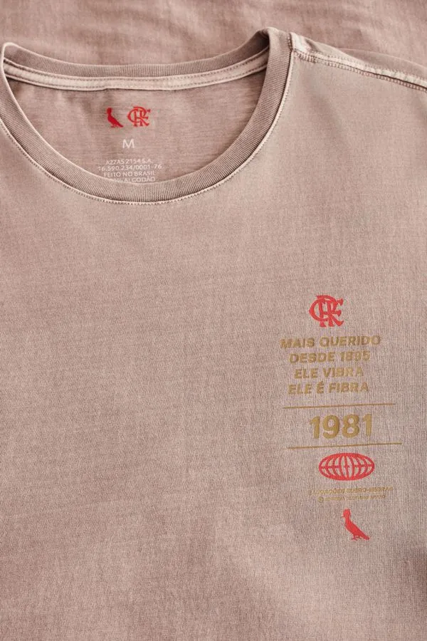 Camiseta Estampa Tokyo 1981 Flamengo Khaki - Ggg