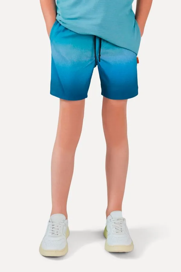 Short Mini Praia Degrade Denim Western Verde Esmeralda - 16