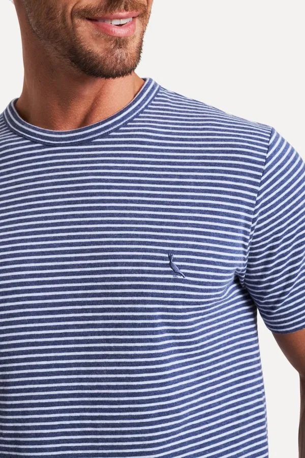 Camiseta Dupla Face Listra Cloud Navy - Gg