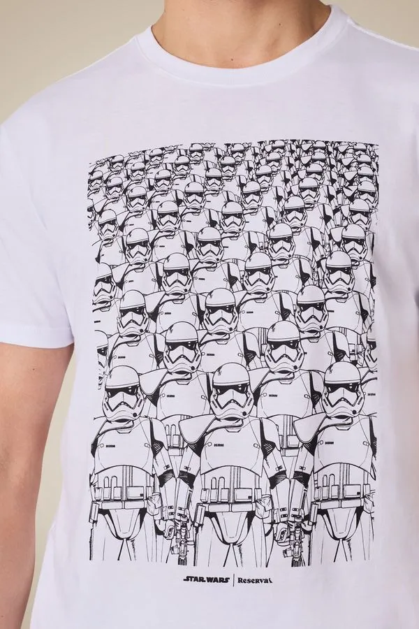 Camiseta Estampada Exercito Stormtrooper Branco - P