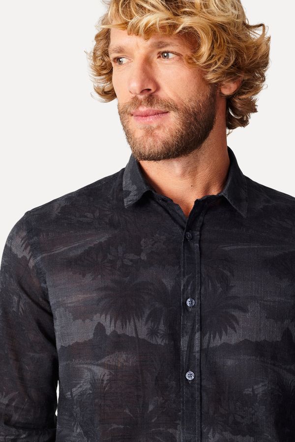 Camisa Estampada New Vintage Rio Hame Preto - P