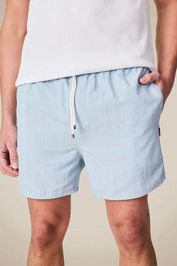 Short Praia Liso Premium Azul Ceu - M
