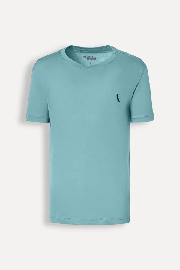 Camiseta Mini Pima Jobim Azul Mineral - 18