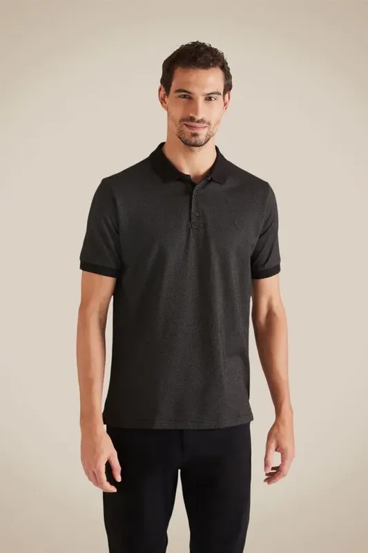 Polo Pois Maquinetada Preto - P