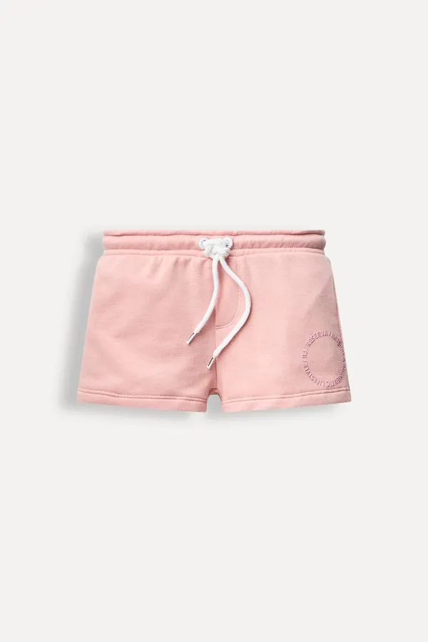 Short Menina Moletom Color Rosa Lotus - 06