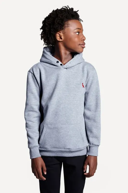 Hoodie Mini Moletom Canguru Brasa Pp Bor Cinza Mescla Medio - 02