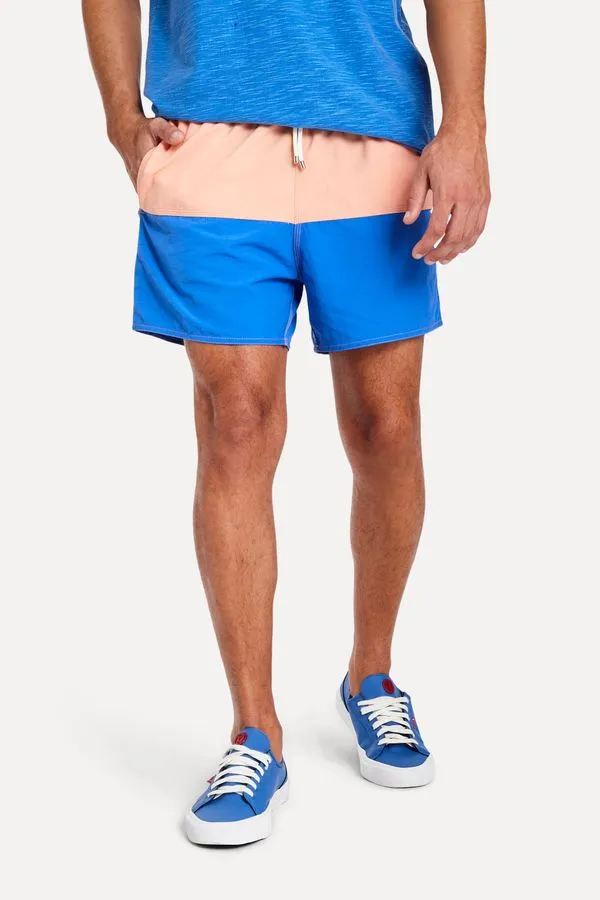 Short Praia Bicolor Laranja Bergamota - P