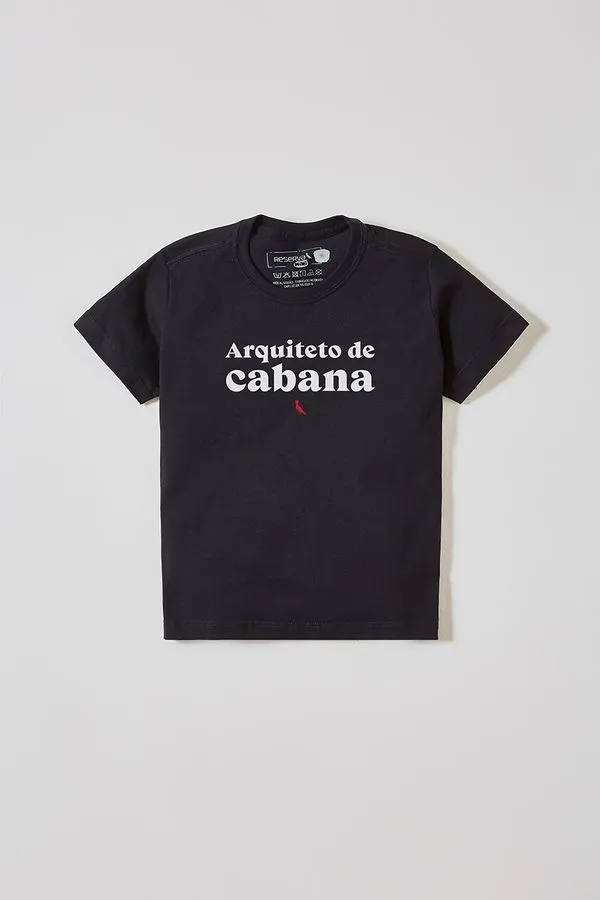 Camiseta Mini Arquiteto De Cabana Preto - 02