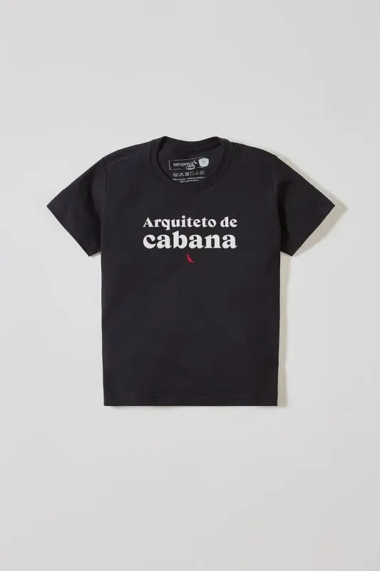 Camiseta Mini Arquiteto De Cabana Preto - 02