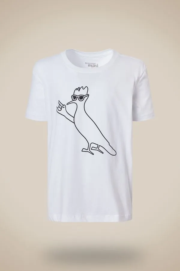 Camiseta Mc Mini Est Pica Pau Rockeiro Branco - 10