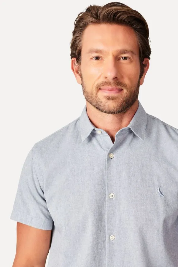 Camisa Mc Oxford Color Azul Petroleo - M