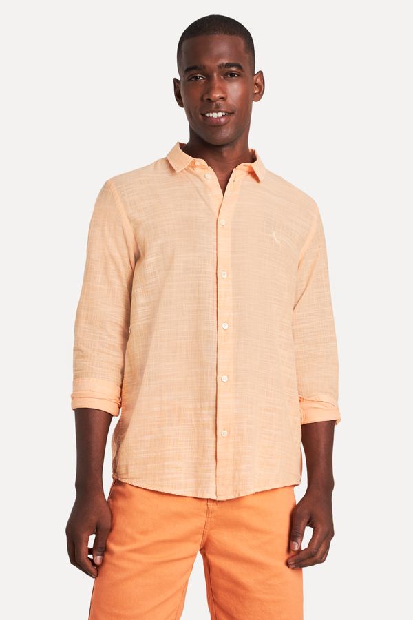 Camisa Ml Flame Leve Laranja Bergamota - G