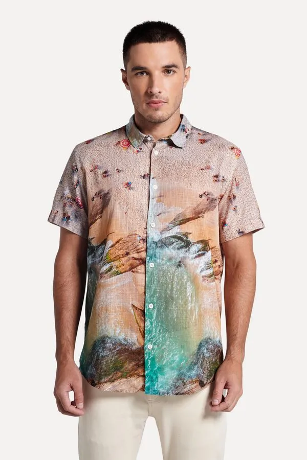 Camisa Estampada Mc Drone Arpex Off White - G