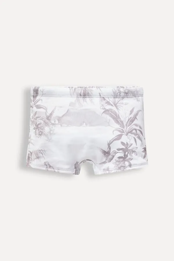 Sunga Short Gray Paradise Branco - 10