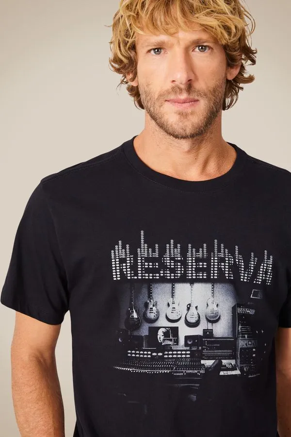 Camiseta Estampa Estudio Rsv Preto - Ggg