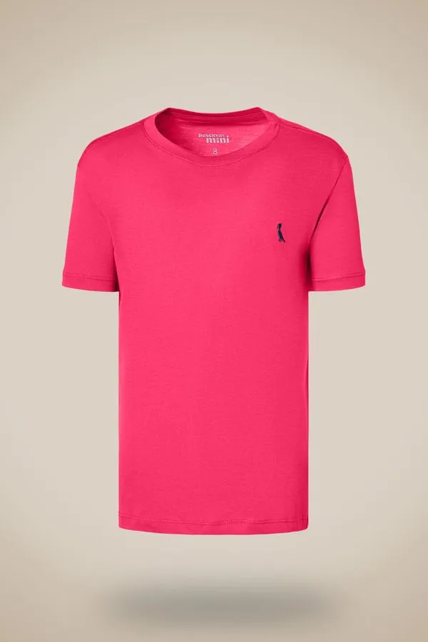 Camiseta Mini Pima Jobim Rosa Escuro - 06