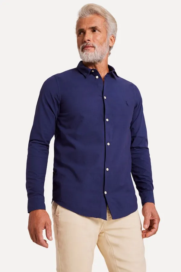Camisa Ml Nova Paraty Azul Nautico - M