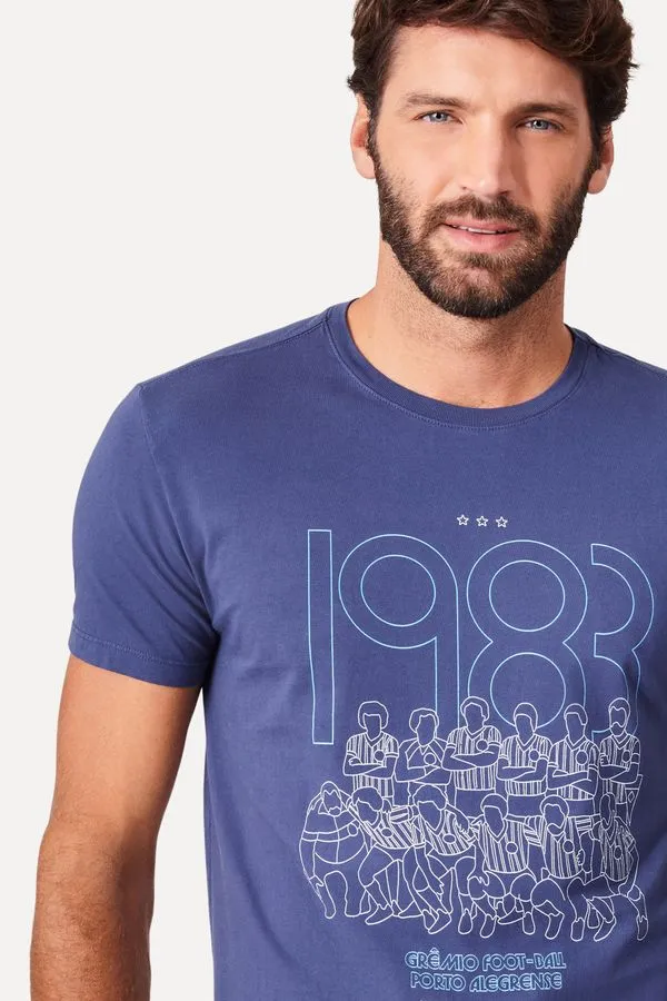 Camiseta Jogadores Gremio Azul Marinho Stoned - M