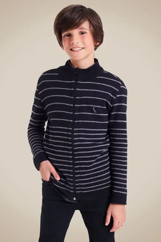Casaco Tricot Mini Sm Df Ziper Preto - 06