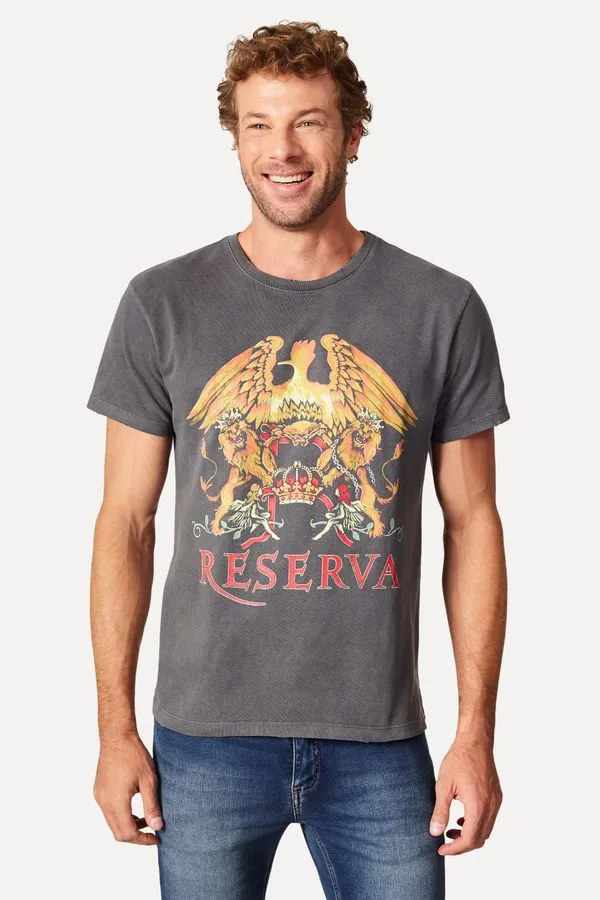 Camiseta Estampada Reserva Crown Preto - Gg