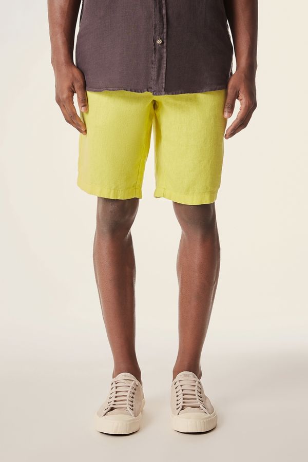 Bermuda Linho Amarelo Claro - 42