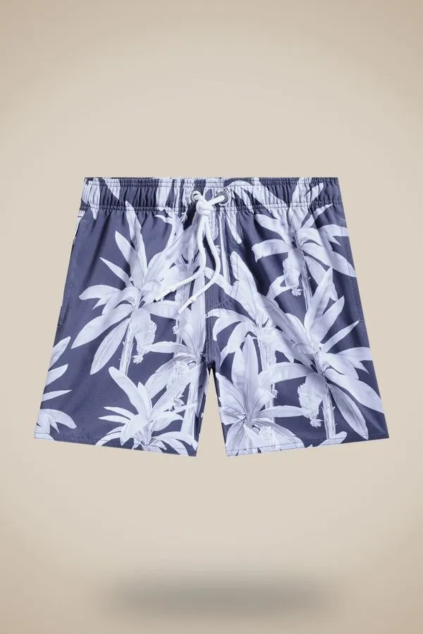 Short Praia Mini Estampa Bananal Marinho - 14