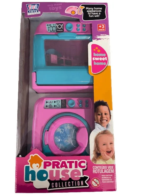 Kit Lava Roupas e Lava Louças Infantil - Pratic House Collection - Zuca Toys