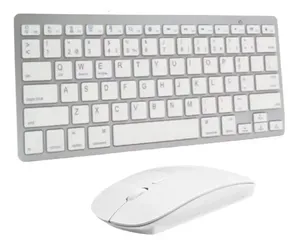 Kit Teclado Mouse Slim Bluetooth para Celular Tablet Pc Notebook e Smart TV