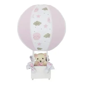 Abajur Balãozinho Ursa Chuva de Amor Rosa