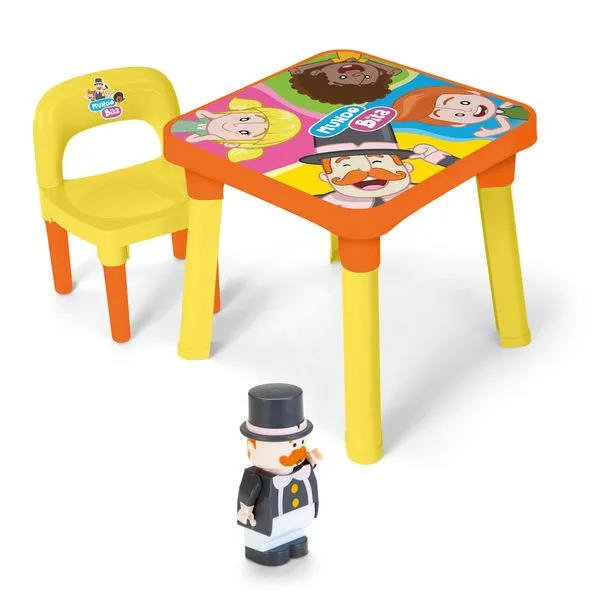 Conjunto de Mesa Infantil com Cadeira - Mundo Bita - Monte Líbano