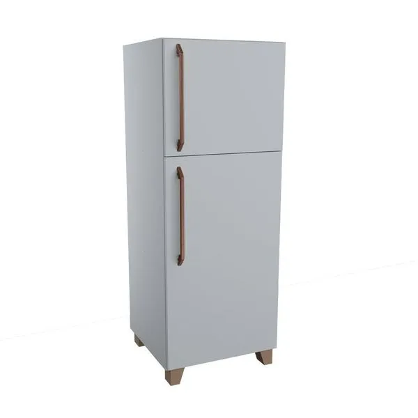 Mini Geladeira Infantil de Brinquedo MDF 15mm Cinza Woodcore