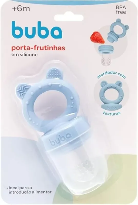 Porta Frutinhas Em Silicone Ursinho Azul Buba - 18852