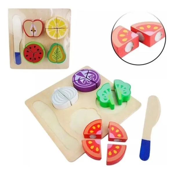 DIDATICOS APRENDA BRINCANDO - FRUTAS E LEGUMES (SORTIDO)- DM TOYS