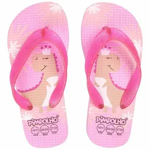 Sandália Praiana Kids Rosa Dinossaura Menina Pimpolho 26