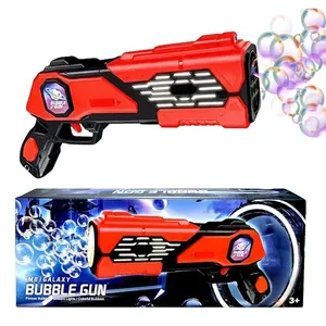 Super Arminha Automática Lançador de Bolhas Brinquedo de Fazer Bolinhas Vermelho