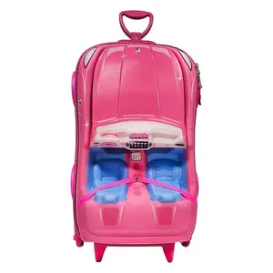 Mochila de Rodinhas 3D Maxtoy Barbie Conversível Rosa