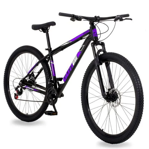 Bicicleta Aro 29 Gott 24 Marcha Câmbio Shimano Freio A Disco 15.5 Preto Roxo