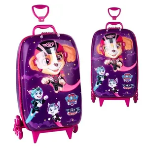 Mala Infantil Patrulha Canina Skye 3D com Rodinhas Roxa 20L – Viagem, Escola e Volta às Aulas