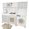 Kit Cozinha Infantil Retro e Máquina de Lavar Infantil Cinza