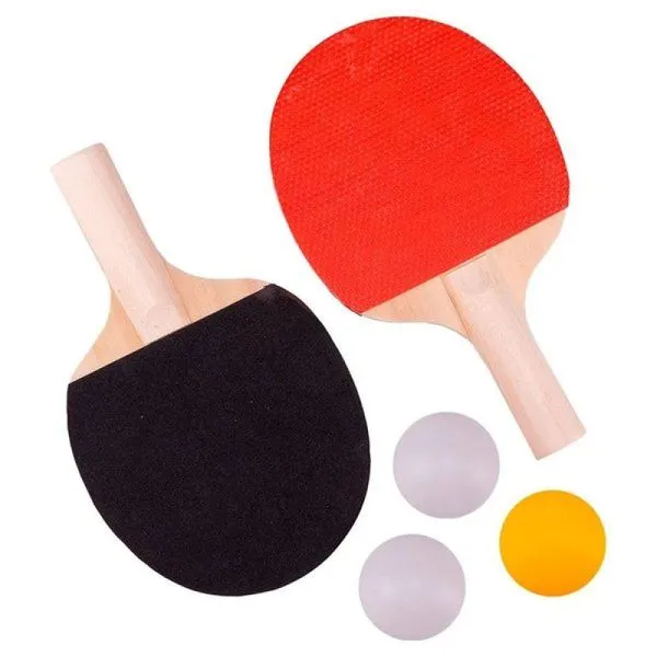 Kit Ping Pong 2 Raquetes e 3 Bolinhas