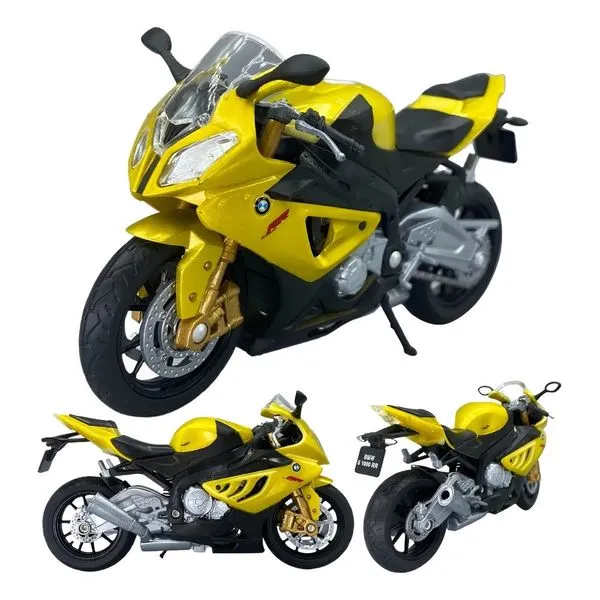 Miniatura Moto BMW S1000RR Coleção Mix1:18 Welly