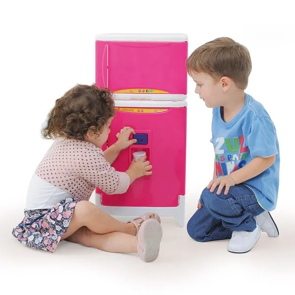 Refrigerador Duplex Casinha Flor Estilo com Som - Xalingo