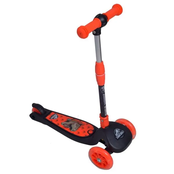 Patinete Dobrável Com Led - Jurassic World - Jw T-rex - Laranja - Froes