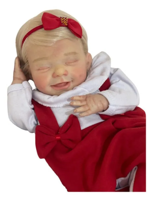 Bebe Reborn Menina Dormindo Realista Pronta Entrega Tecido
