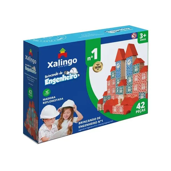 BRINCANDO DE ENGENHEIRO N°1 - 42 PCS - XALINGO
