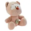 Pelúcia 22 CM - Ursinho com Botão - Bege - Love
